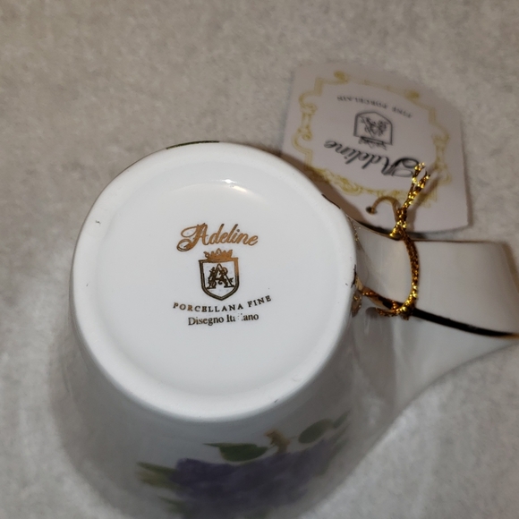 Adeline Porcelain tea cup, plate, spoon set - Picture 15 of 16